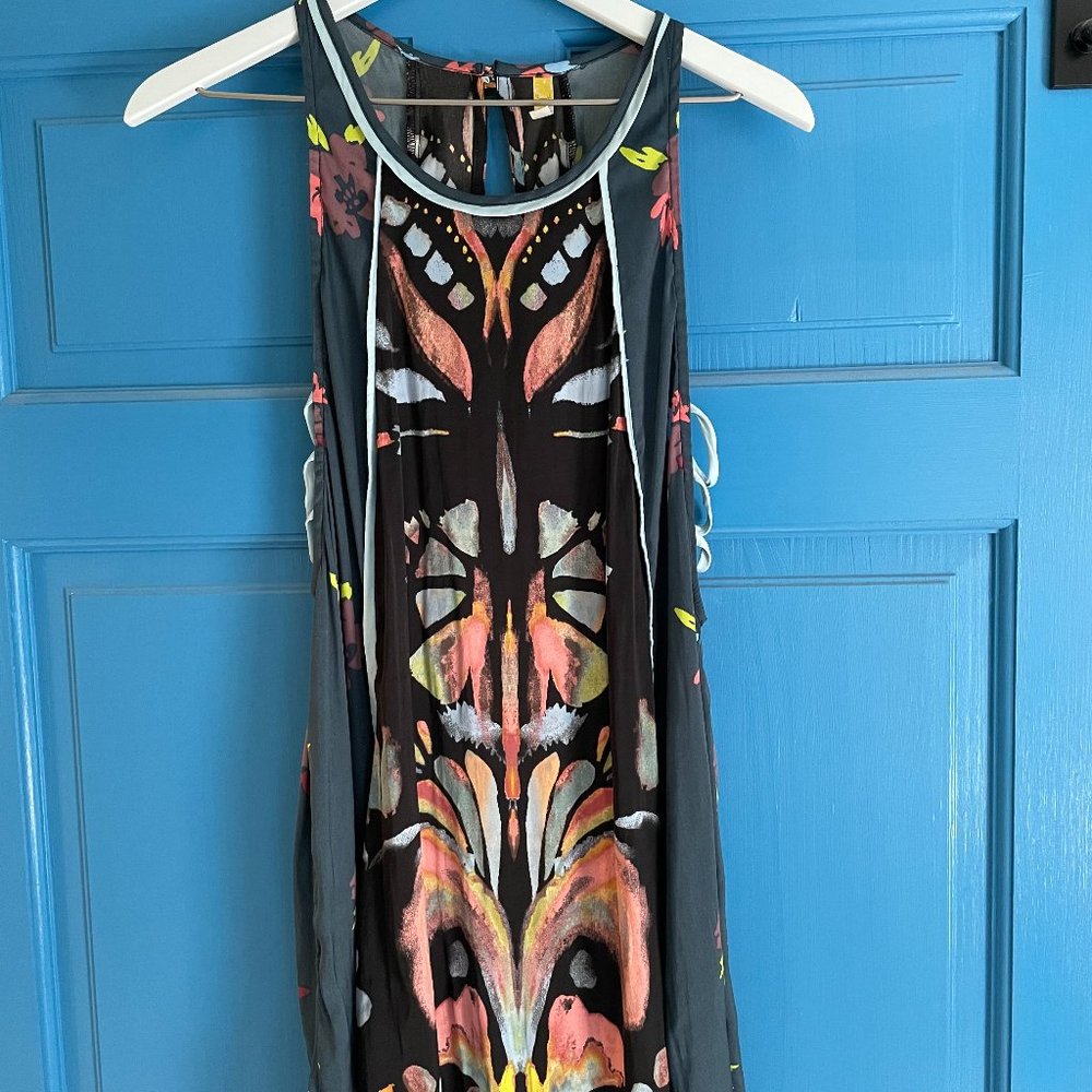 Free People Silky Floral Swing Dress (size S)